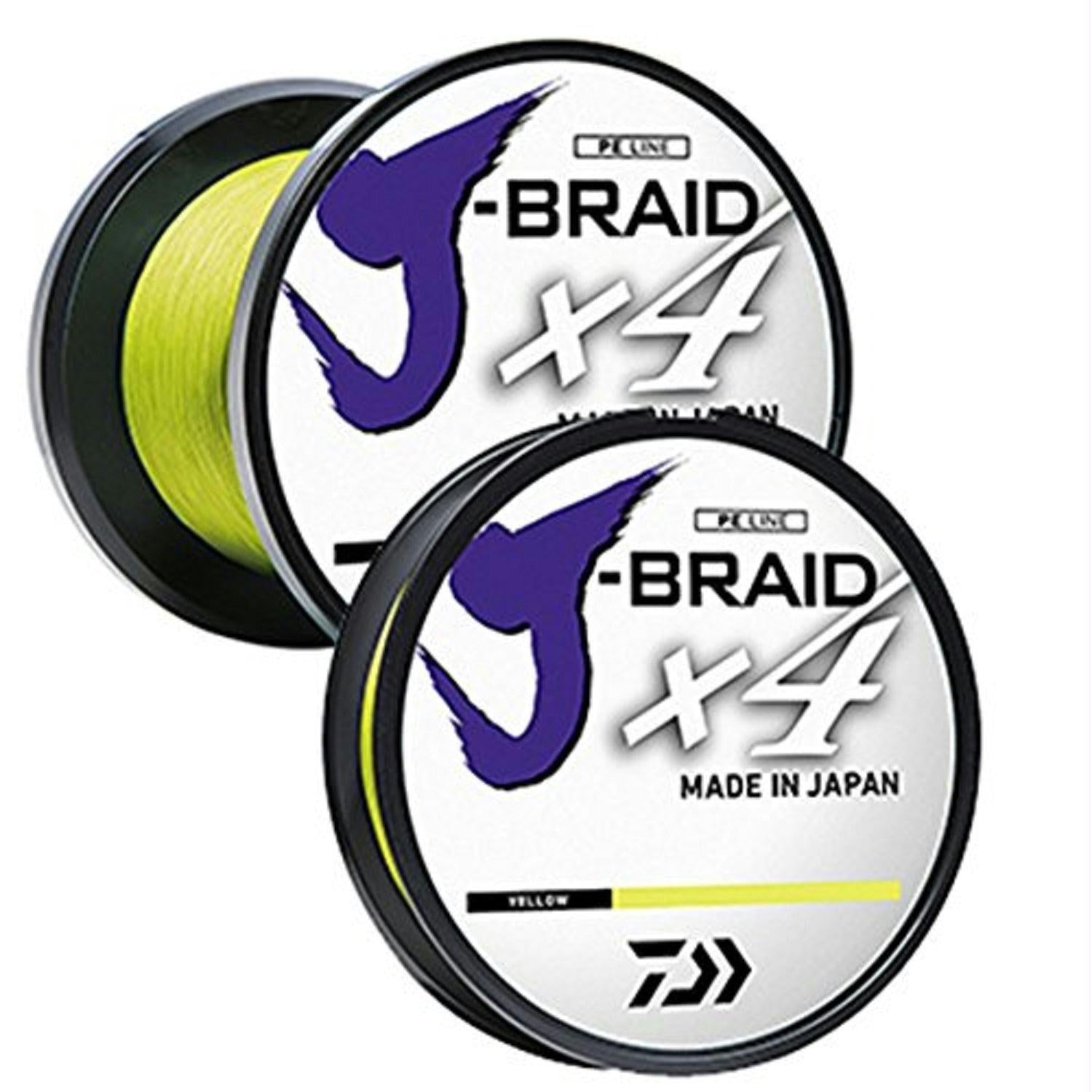 Daiwa J-Braid X4 300 Yard Spool 15LB Test - Fluorescent Yllw