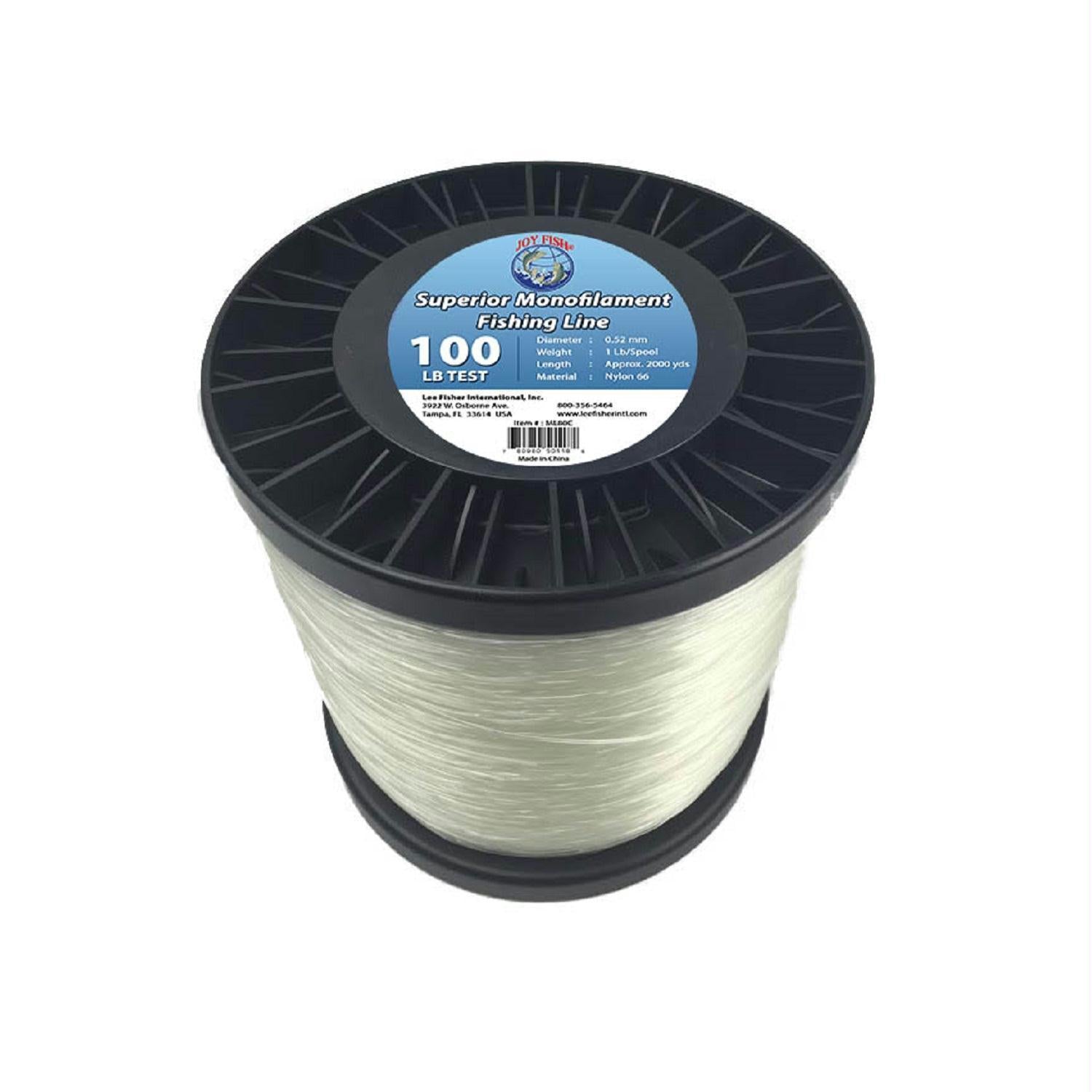 Joy Fish 5 Lb Spool Monofilament Fishing Line-100Lb Clear