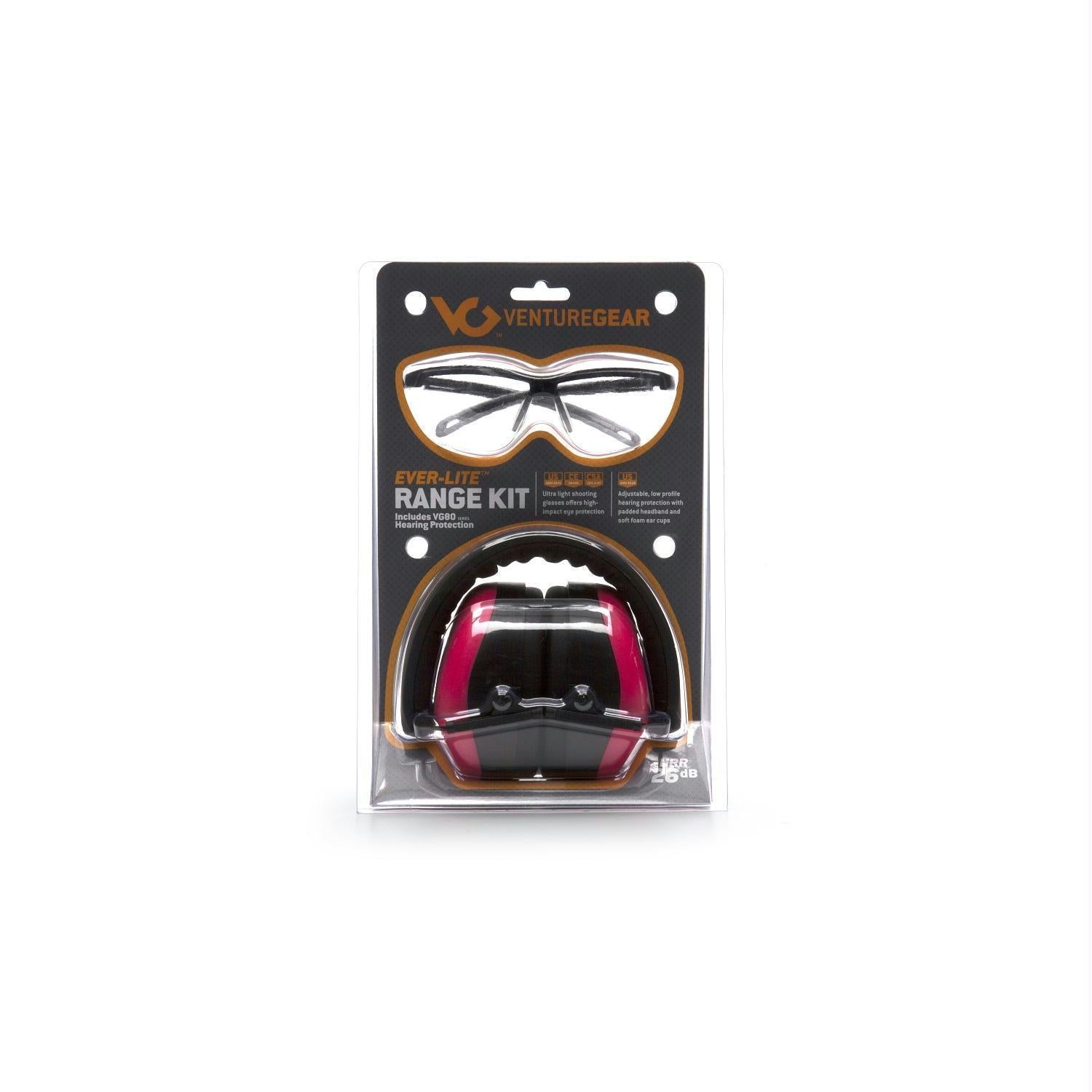 Venture Gear Ever-Lite Range Kit Pink Lens-Pink Ear Muff
