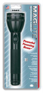 Maglite Incandescent 2-Cell C Flashlight, Black