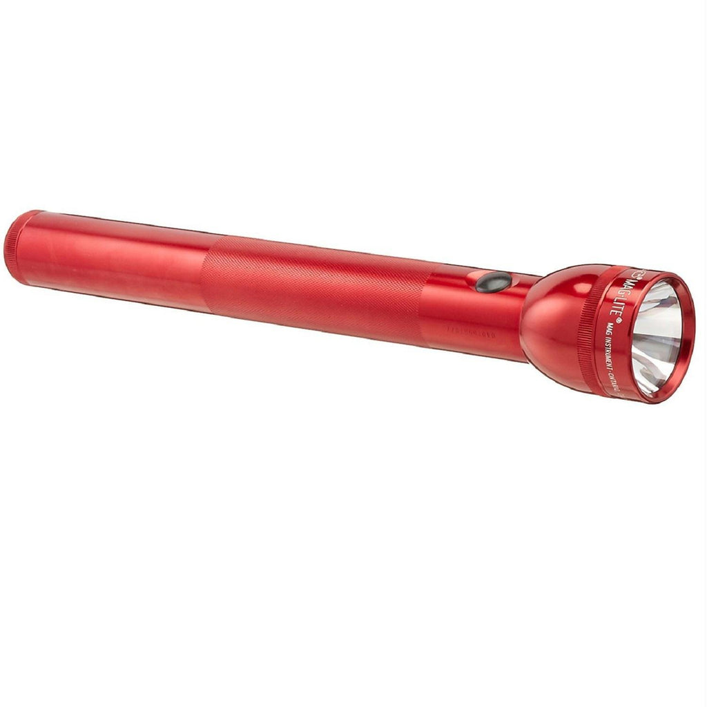 Maglite Heavy-Duty Incandescent 4-Cell D Flashlight, Red