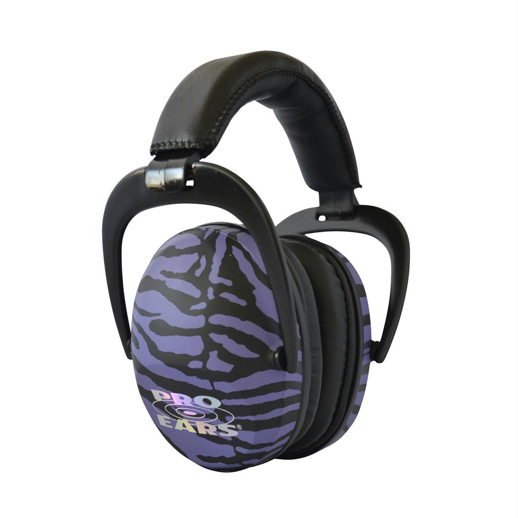 Pro Ears Ultra Sleek Headset - Purple Zebra