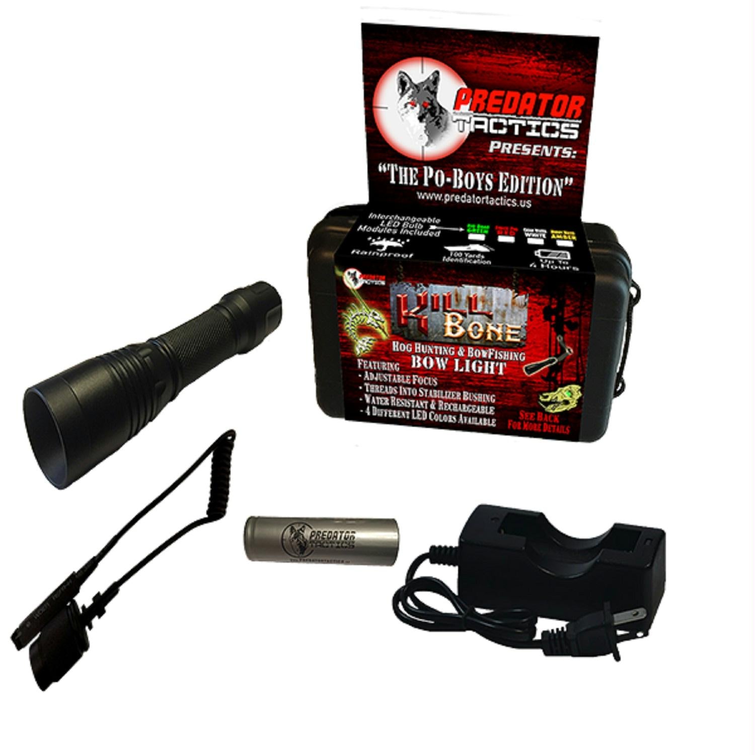 Predator Tactics KillBone Po-Boys Double LED Light Kit Gn-Rd