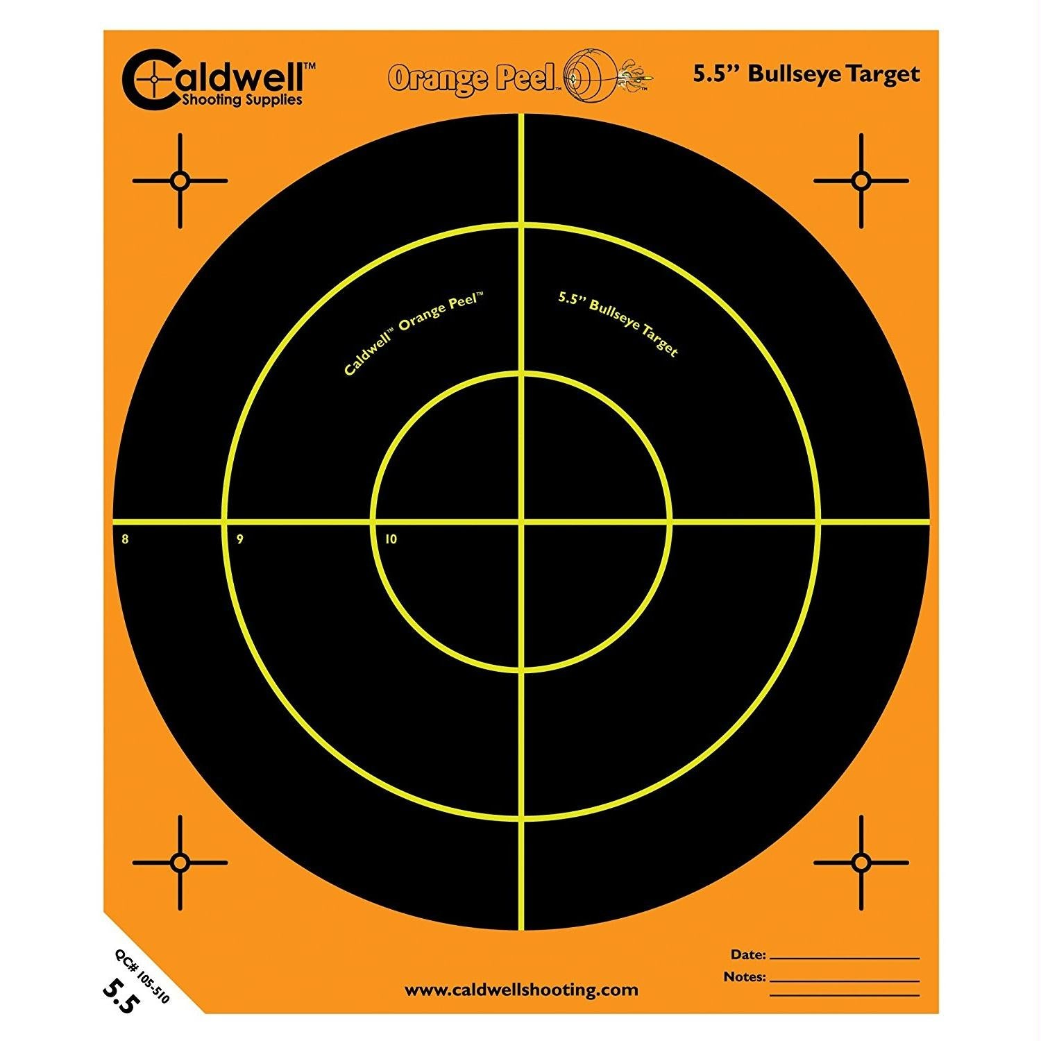 Caldwell Orange Peel 5.5" Bulls-Eye - 50 Sheets