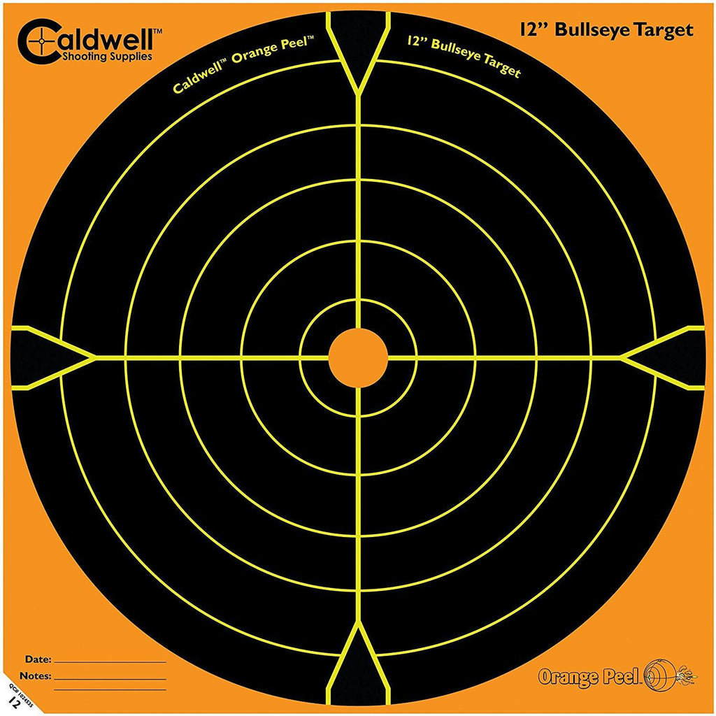 Caldwell Orange Peel 12" Bulls-Eye - 10 Sheets