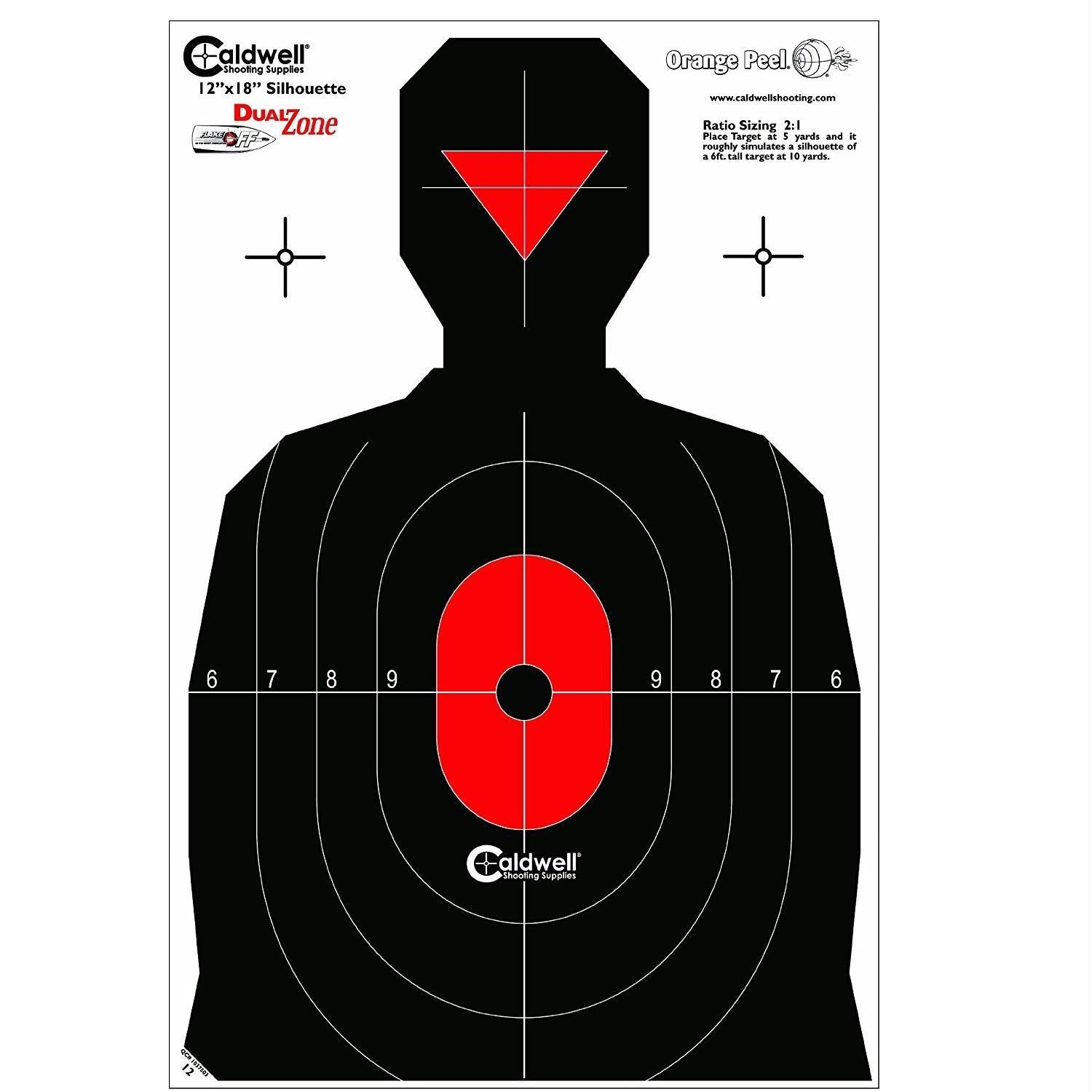 Caldwell Silhouette Dual Zone Target - 25pk