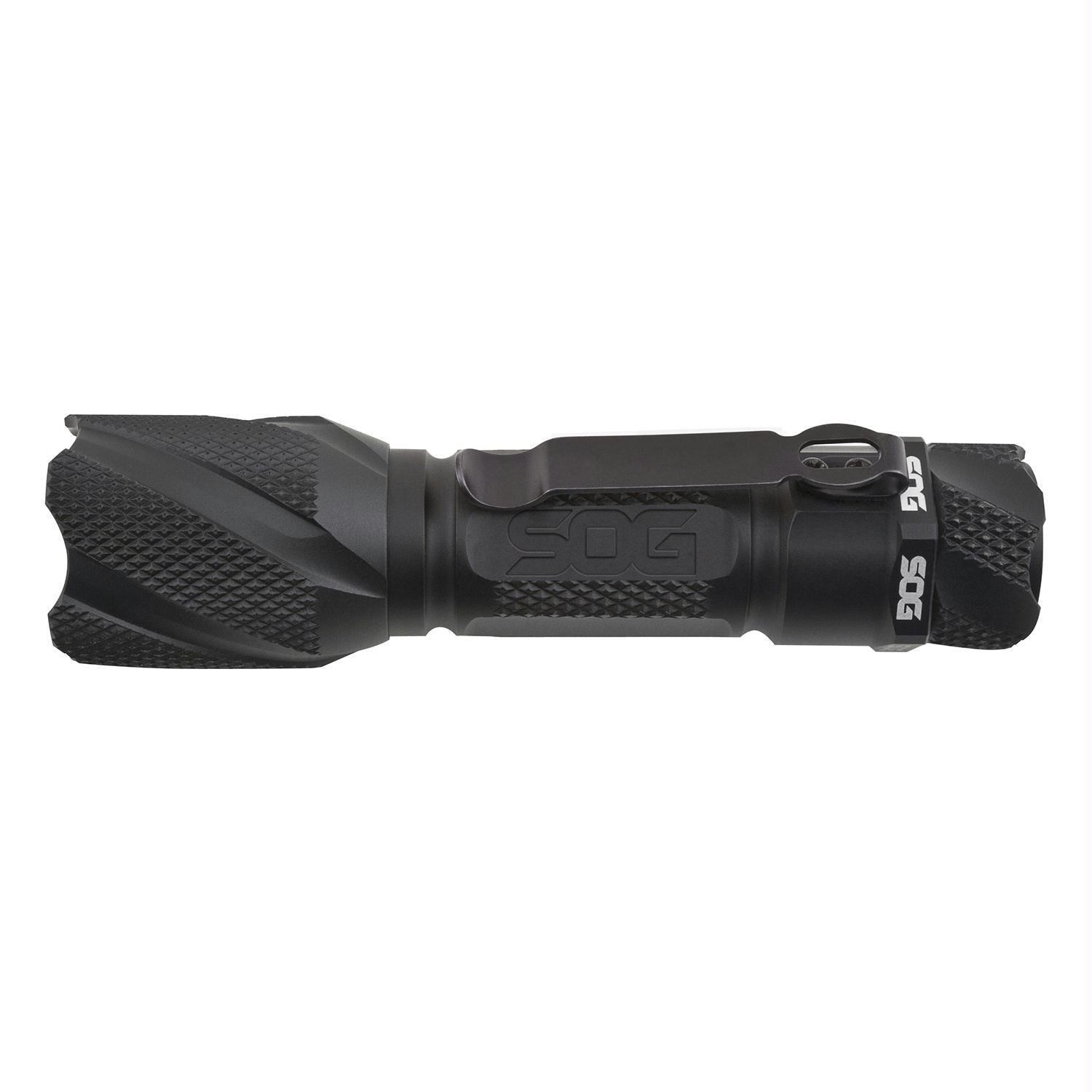 SOG Dark Energy 4.5 in 128 Lumens Black Aluminum