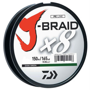 Daiwa J-Braid X8 Filler Spool 150M Dark Green 30 lb. Test