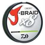 Daiwa J-Braid X8 Bulk Spool 1500M Chartreuse 20 lb Test