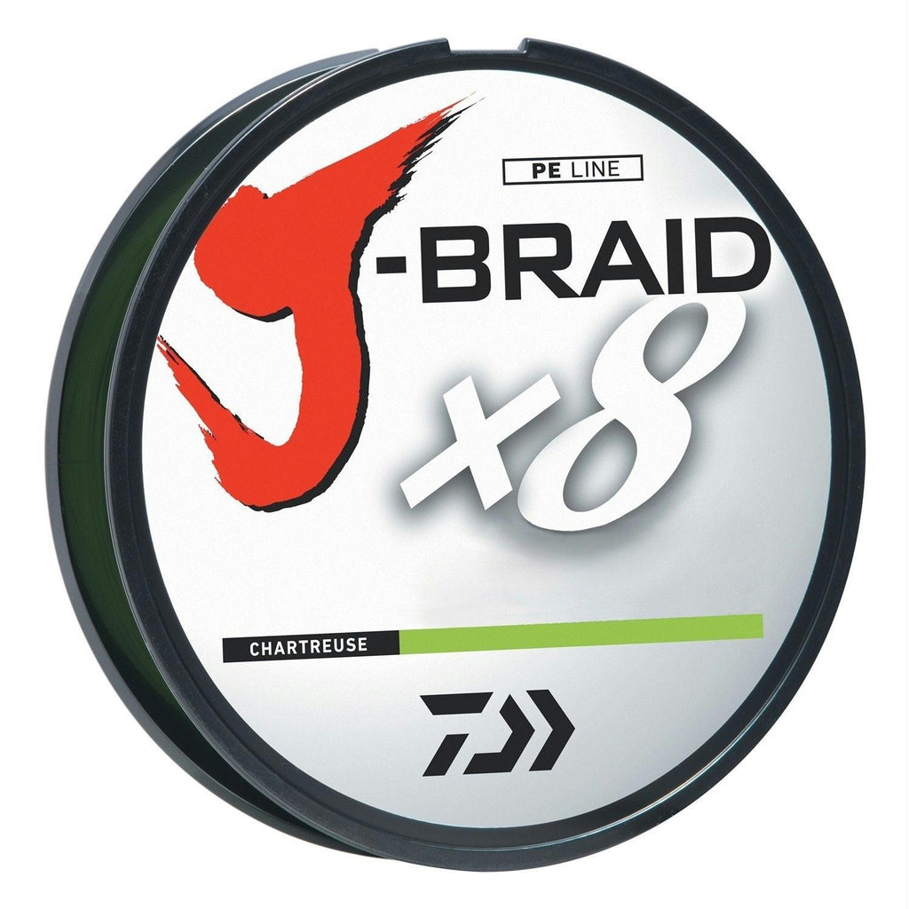 Daiwa J-Braid X8 Bulk Spool 1500M Chartreuse 40 lb Test