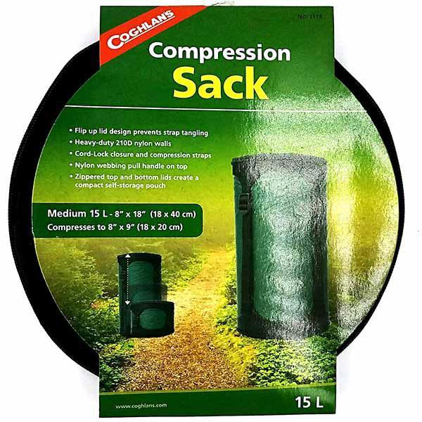 Coghlans 15 Liter Compression Sack Green